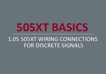 505XT Wiring Connections for Discrete Signals   