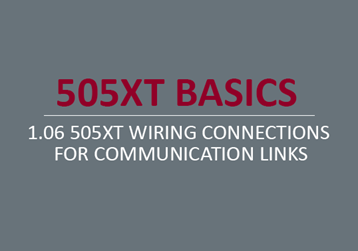 505XT Wiring Connections for Communication Links   