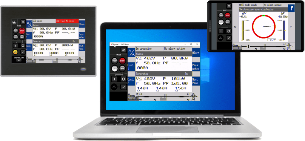 easYsim VNC visualize controls