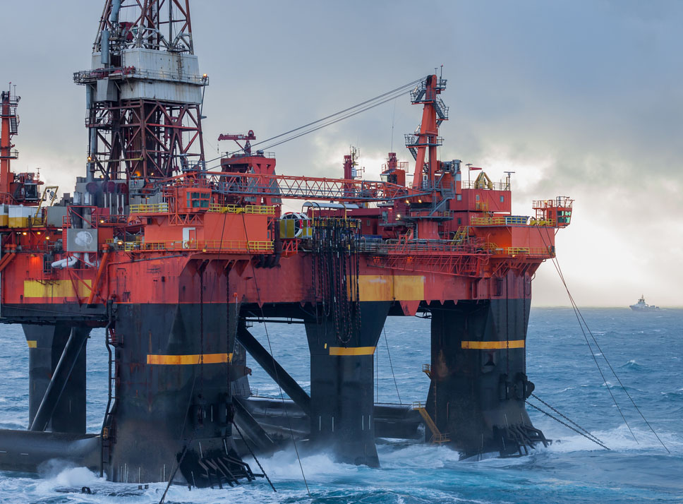 Oil Rig in Norway - Woodward's control systems designed for critical and demanding applications