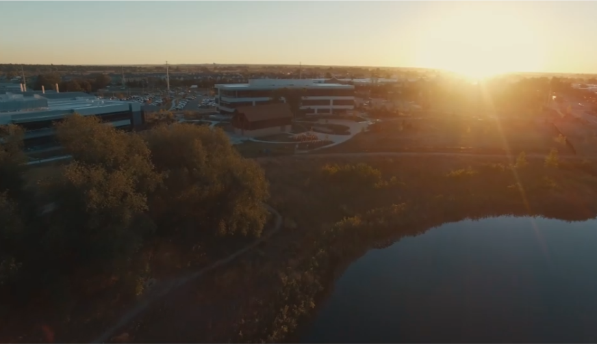 Sunrise Drone Image of Woodward Fort Collins Campus